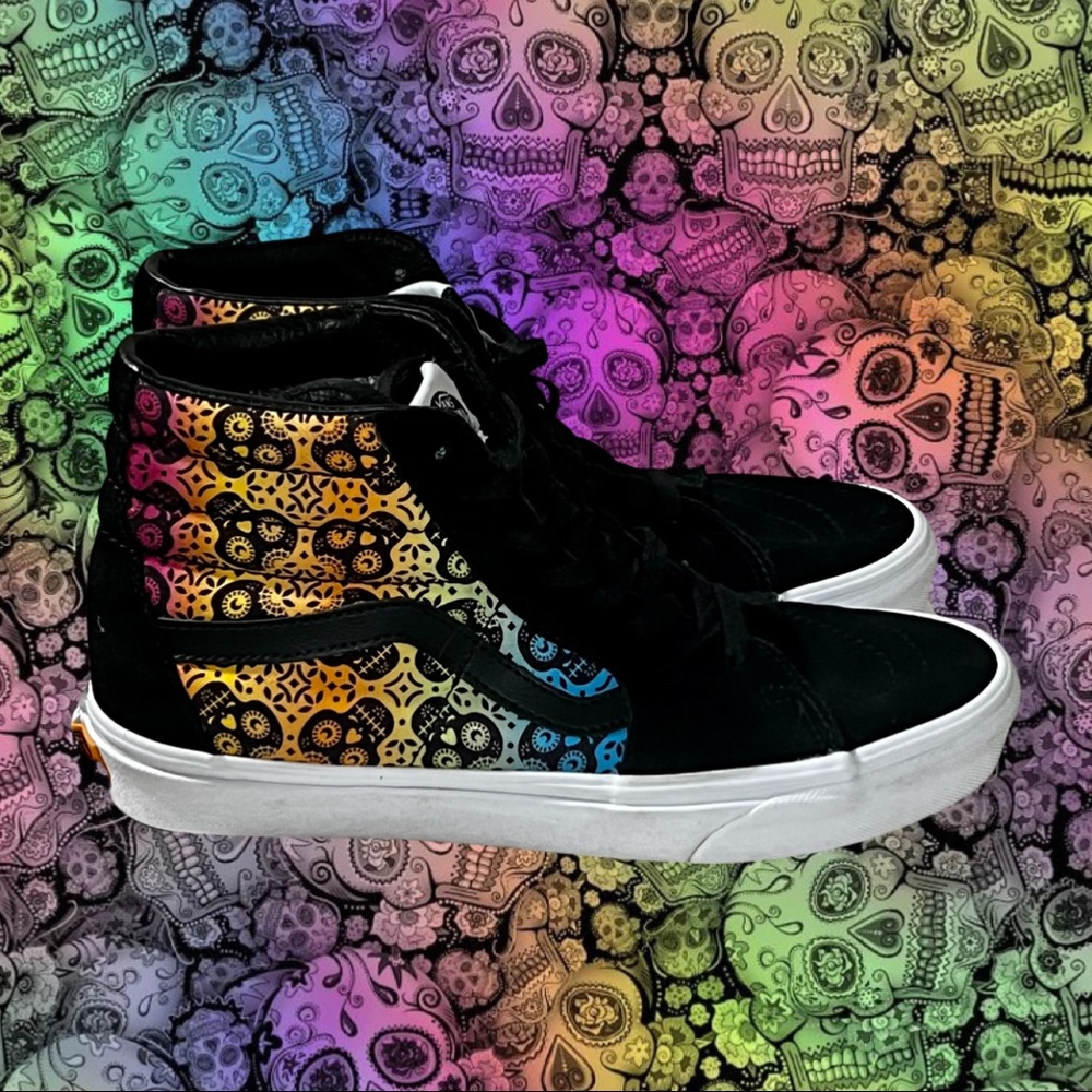 Vans Rainbow Sugar Skull Old Sokol Hi M8.5/W10